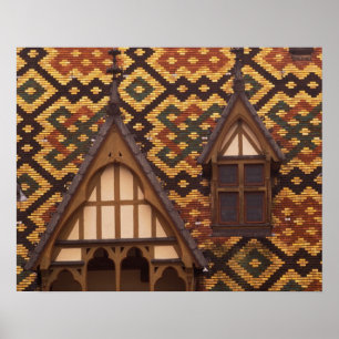 Póster EU, França, Borgonha, Cote d'Or, Beaune. Em