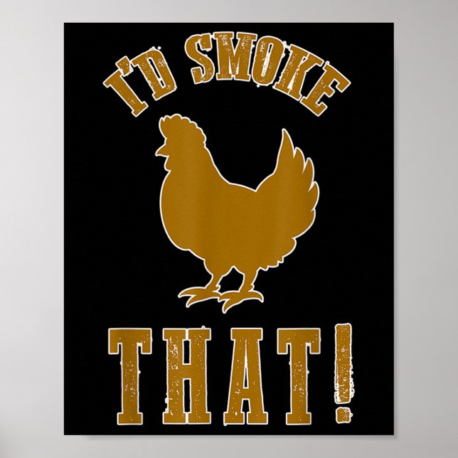 Poster Eu Fumava Aquele Churrasco Engraçado Fumante De Fr (Frente)