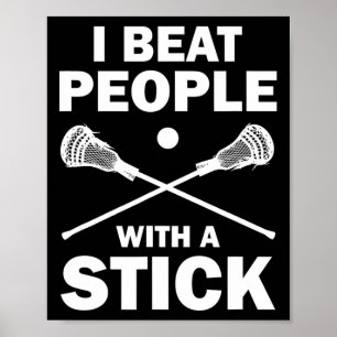 Poster Eu Ganhei Pessoas Com Um Jogador De Lacrosse Engra