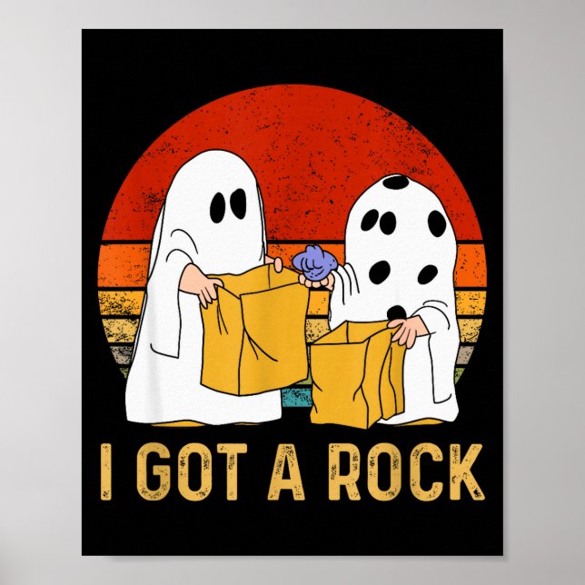 Poster Eu Ganhei Uma Camisa De Rock No Halloween Fantasma (Frente)