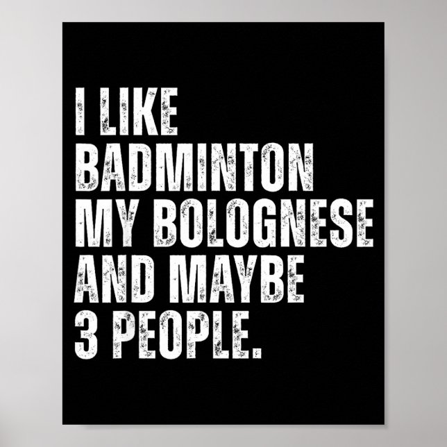 Poster Eu Gosto de Amante de Badminton Proprietário de Ca (Frente)