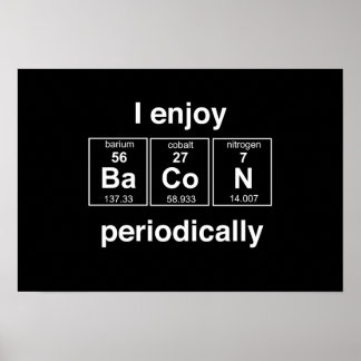 Póster Eu gosto de Bacon periodicamente