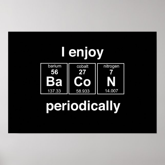 Póster Eu gosto de Bacon periodicamente (Frente)