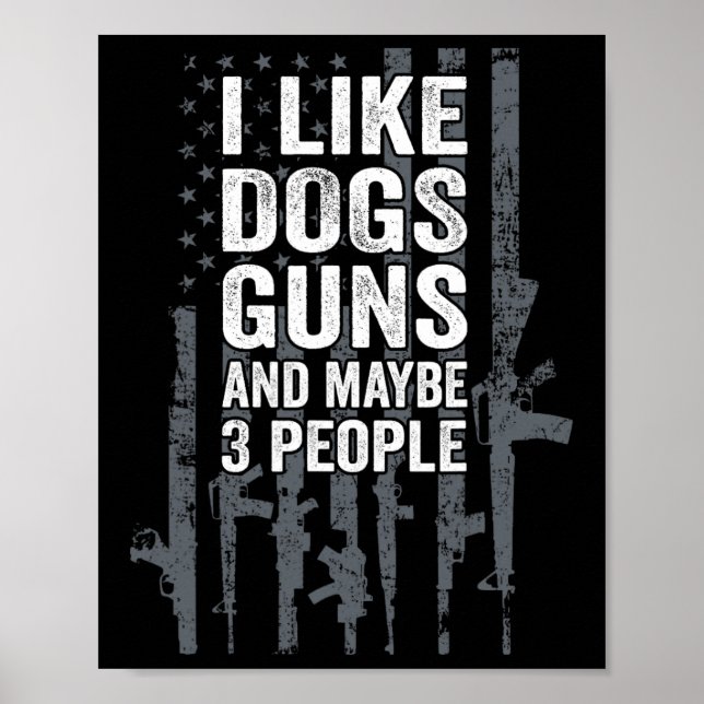Poster Eu Gosto de Cães Armas E Talvez 3 Pessoas - Divert (Frente)