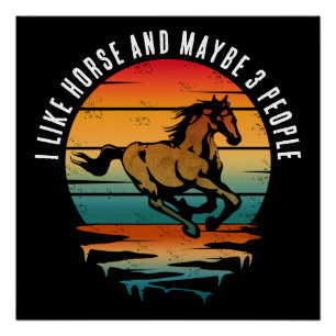 PÓSTER EU GOSTO DE CAVALO E TALVEZ 3 PESSOAS