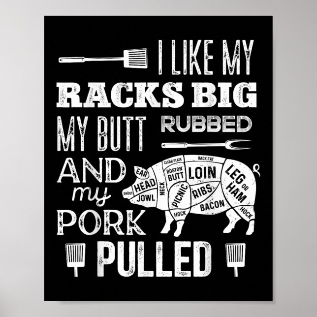Poster Eu Gosto De Minhas Racks Grande Meu Bumbum Rubbed  (Frente)