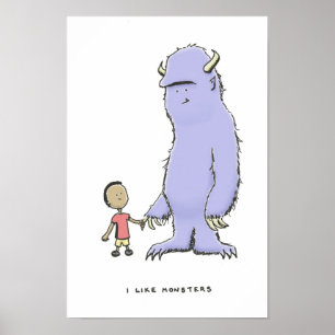 Póster eu gosto de monstro