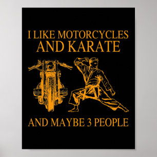 Poster Eu Gosto de Motocicletas e Karatê e Talvez 3 Pesso