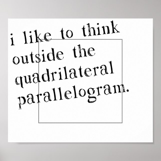 Poster Eu Gosto De Pensar Fora Da Caixa (Frente)