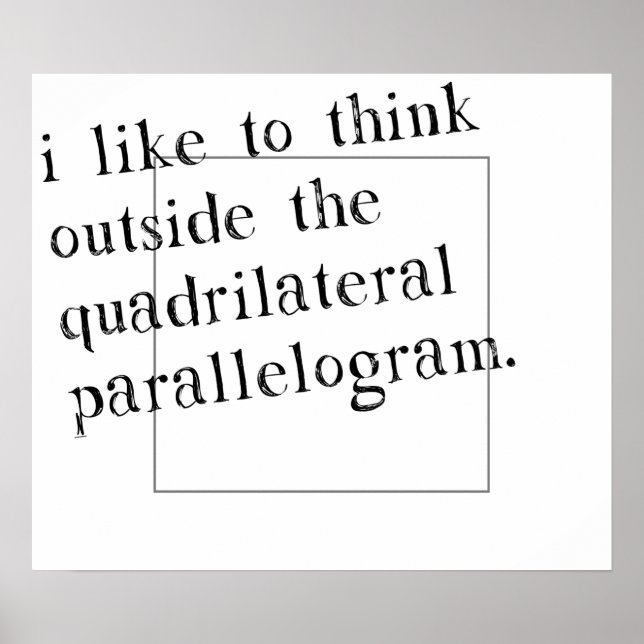Póster Eu Gosto De Pensar Fora Da Caixa (Frente)