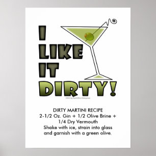 Poster EU GOSTO DELA! Cocktail 18x24 sujo Martini