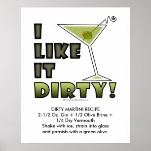 Poster EU GOSTO DELA! Cocktail Martini sujo 16x20