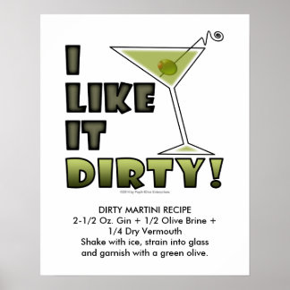 Poster EU GOSTO DELA! Cocktail Martini sujo 16x20