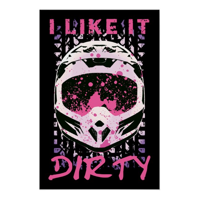 Póster Eu Gosto Dirk - Dirt Bike Cey Quote (Frente)
