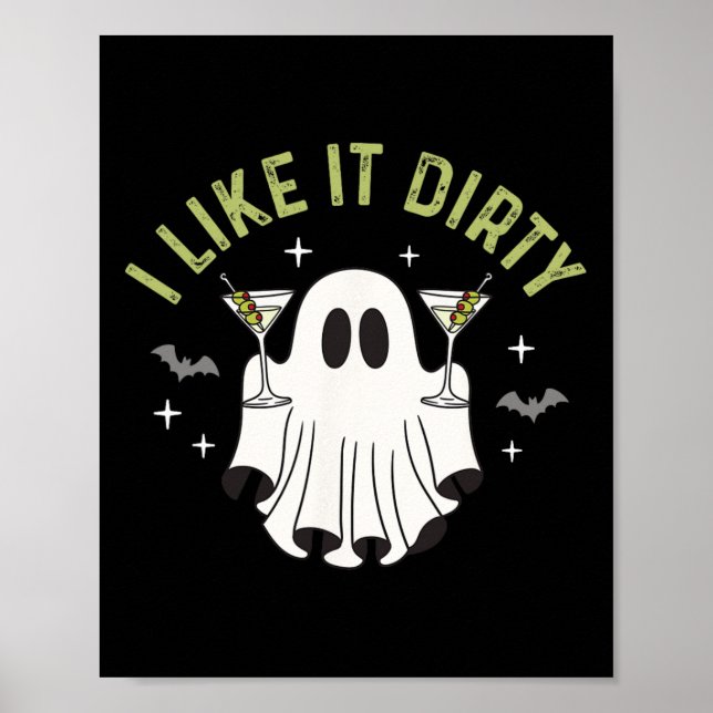 Poster Eu Gosto Dirty Halloween Dirty Martini Ghost (Frente)
