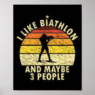 Poster Eu Gosto Do Biathlon Engraçado Biathloni Winterspo