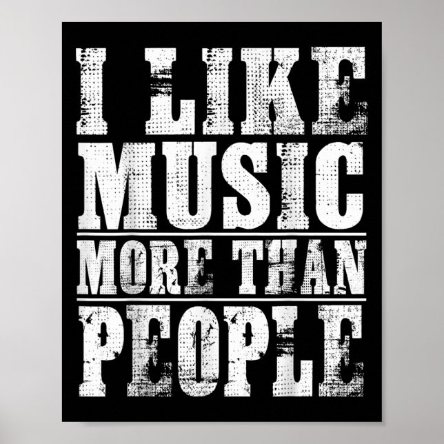 Poster Eu Gosto Mais De Música Do Que De Typografo Afetad (Frente)