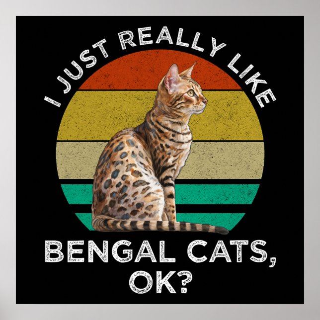 Poster Eu Gosto Muito De Gatos Bengalinos, OK? (Frente)