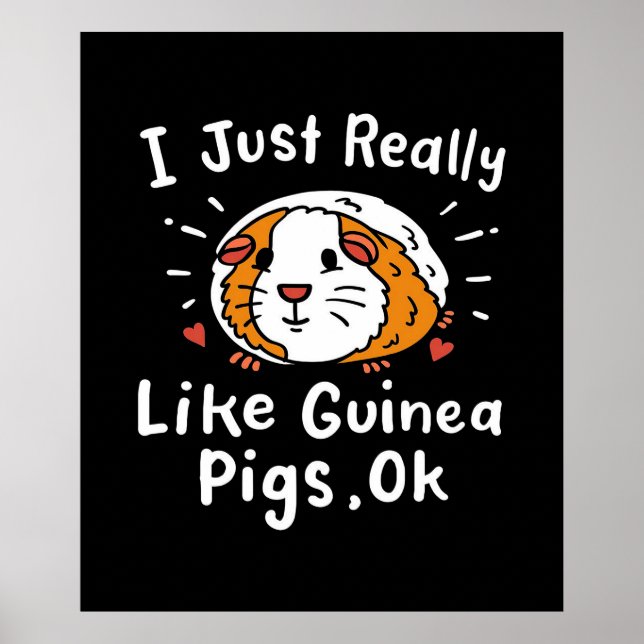 Poster Eu Gosto Muito De Guiné, Pig Kawaii (Frente)
