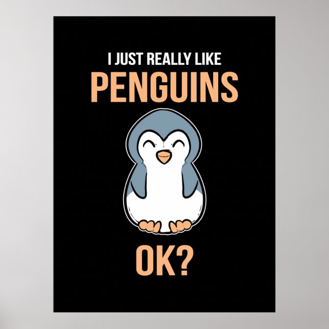 Poster Eu Gosto Muito De Pinguim (Frente)