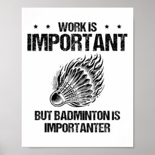 Poster Eu Gosto Muito Do Jogador De Badminton Shuttle