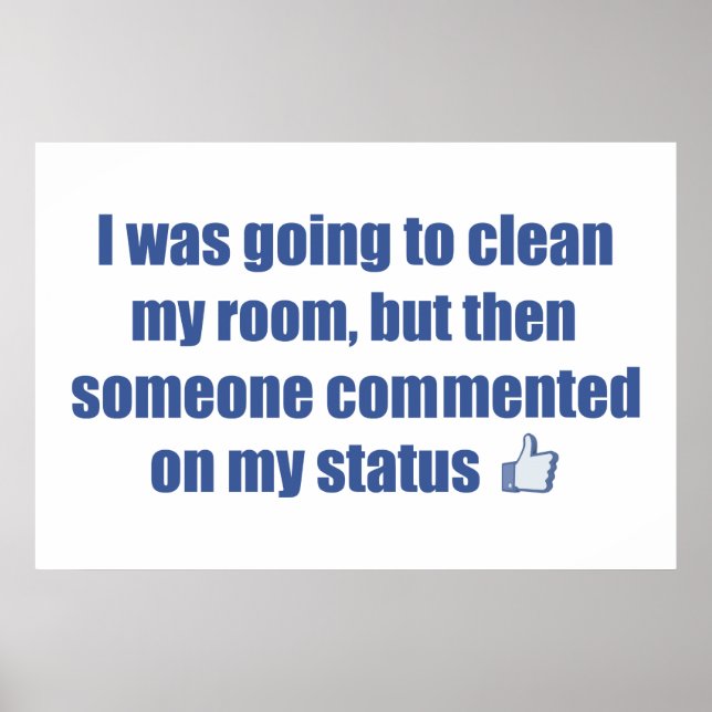 Póster Eu ia limpar o meu quarto, mas.... (Frente)