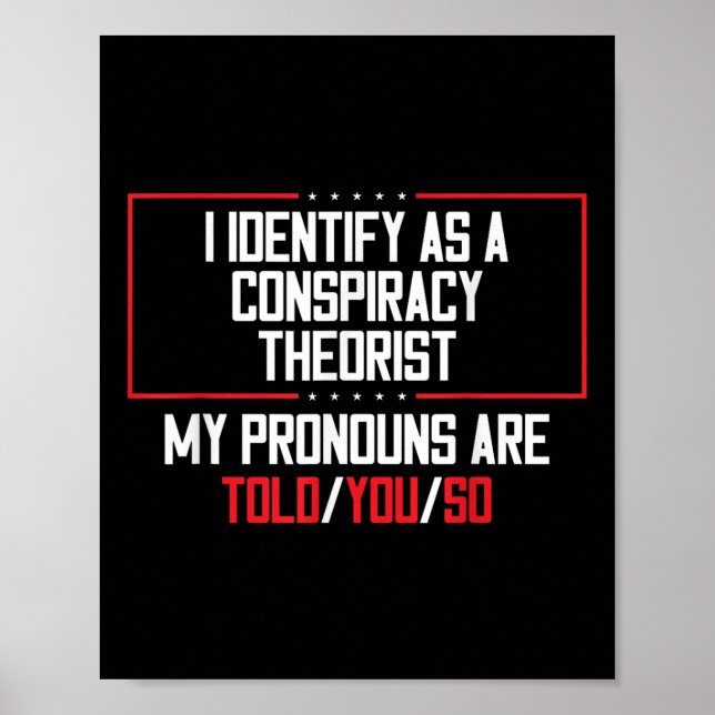 Poster Eu Identifico Como Um Teórico Da Conspiração Os Pr (Frente)