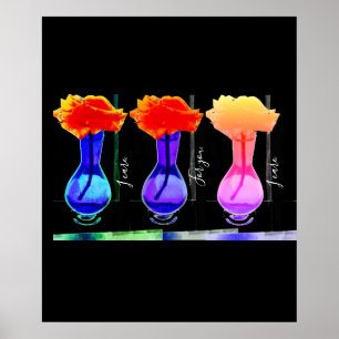 Poster Eu importo-me. Para você. Arte cor-de-rosa do