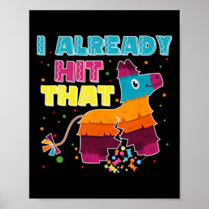 Poster Eu Já Acertei Aquela Pinata Festa Cinco De Mayo 1