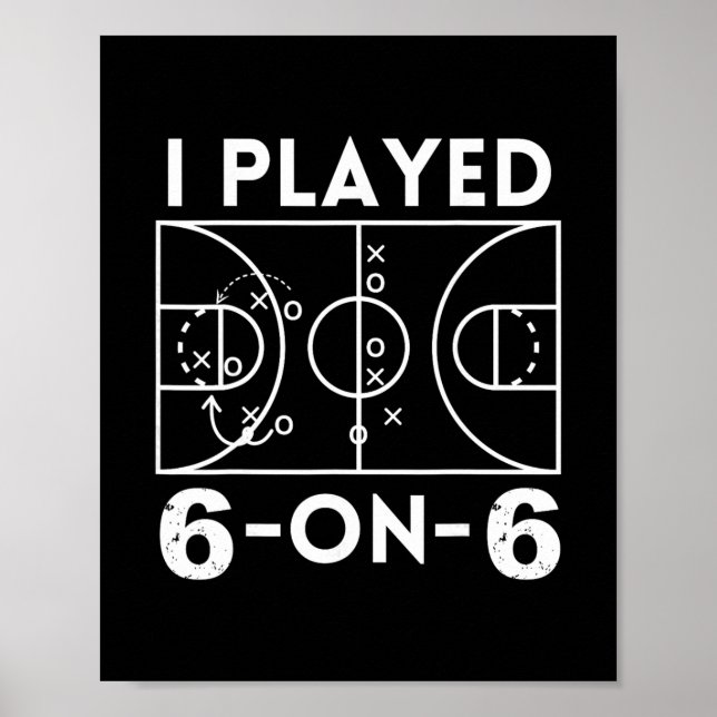 Poster Eu Joguei 6 Contra 6 O Esboço Original Feminino (Frente)