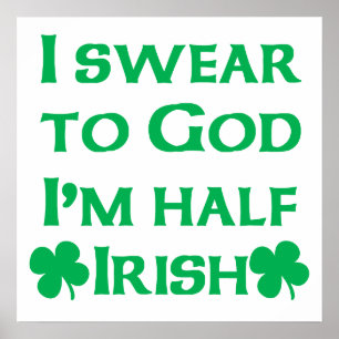 Póster Eu juro para ir mim sou meio irlandês