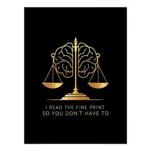 Póster Eu Li a Letra Miúda Para Você Não Ter Que Fazer Is