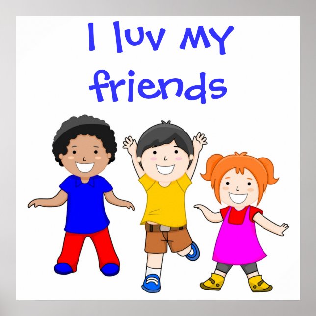 PÓSTER EU LUVO MEUS AMIGOS (Frente)