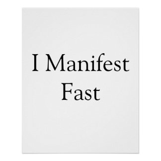 Póster Eu manifesto inspiração de manifestação espiritual