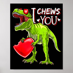 Poster Eu Mastigo Você Camisas De Dinossauro T Rex Do Dia