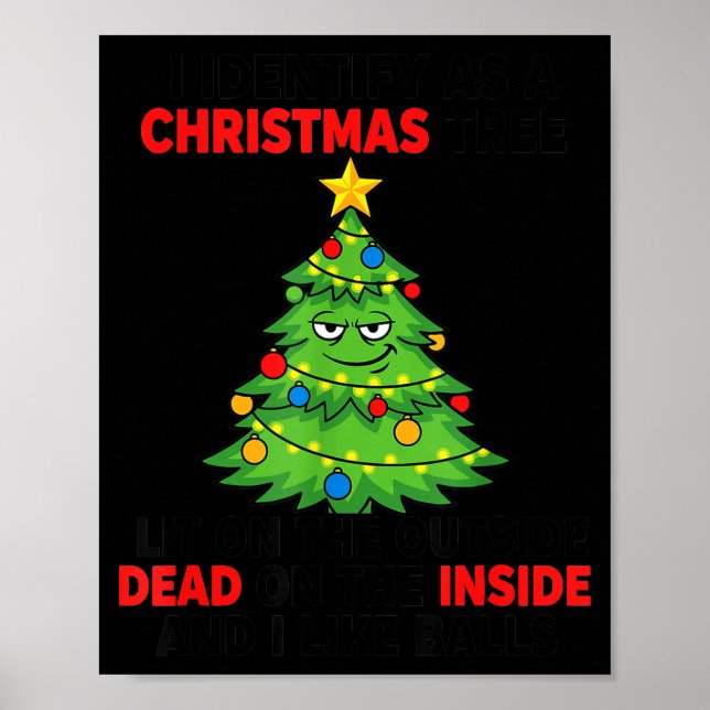 Poster Eu Me Identifico Como Uma Árvore De Natal Iluminad (Frente)