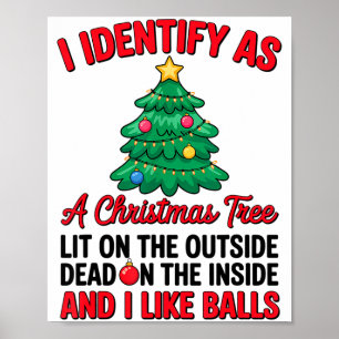 Poster Eu Me Identifico Como Uma Árvore De Natal Iluminad