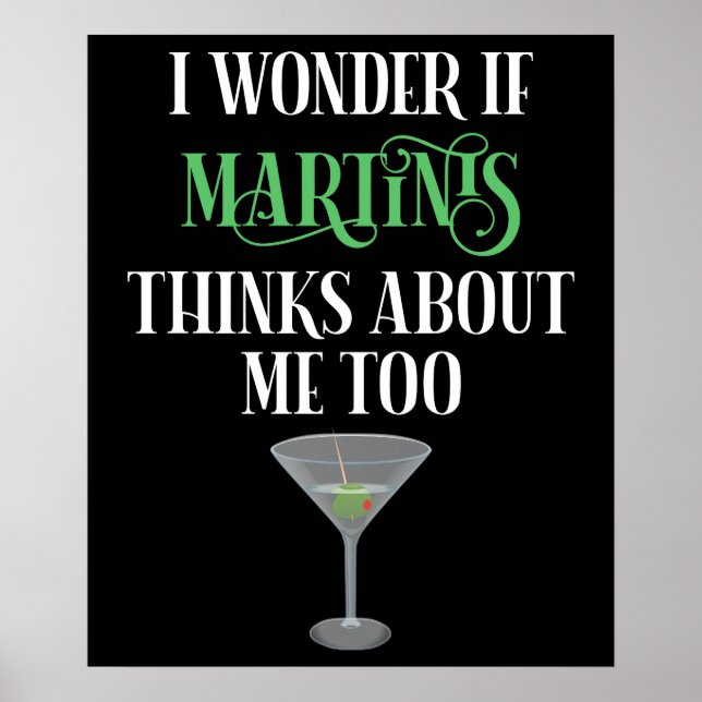 Poster Eu me pergunto se Martinis pensa em mim também (Frente)