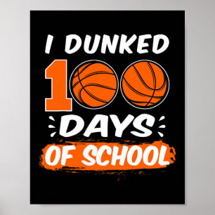 Poster Eu mergulhei 100 dias de basquete escolar