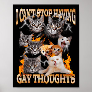 Poster Eu não consigo parar de ter pensamentos gays Meme
