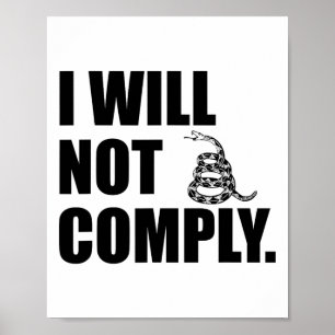 Poster Eu Não Cumprirei Gadsden Cobra