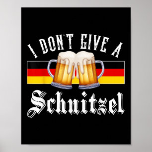 Poster Eu Não Dou A Um Schnitzel Alemão Bandeiras Mulhere