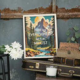 Poster Eu não estive em todos os lugares Retro Wanderlust
