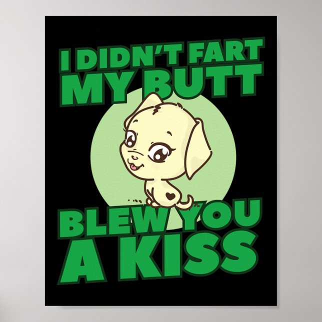Poster Eu não fiz meu Bumbum te dar um beijo (Frente)