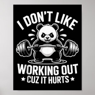 Poster Eu Não Gosto de Malhar Porque Dói Camiseta Diverti