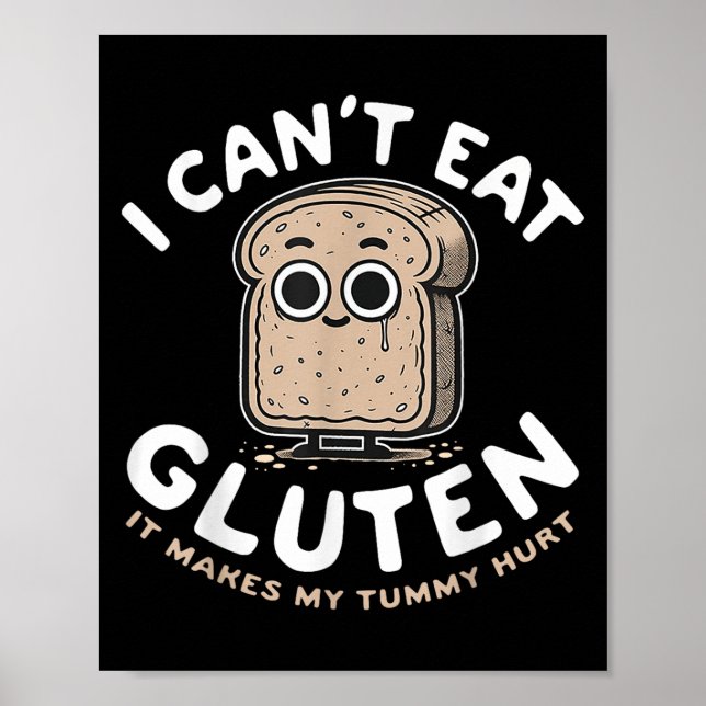 Poster Eu não posso comer Gluten, isso faz meu polegar do (Frente)