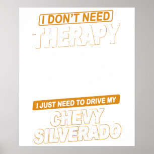 Poster EU NÃO PRECISO DE TERAPIA Chevrolet C10 Silverado 