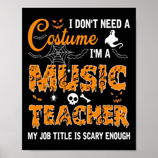 Poster Eu não preciso de uma fantasia Eu sou um professor (Frente)