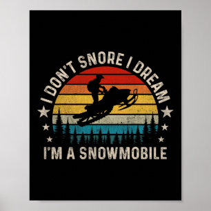Poster Eu não ronco sonho eu sou um Snori Engraçado Snowm