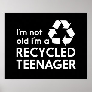 Póster Eu não sou idoso, mim sou um adolescente do